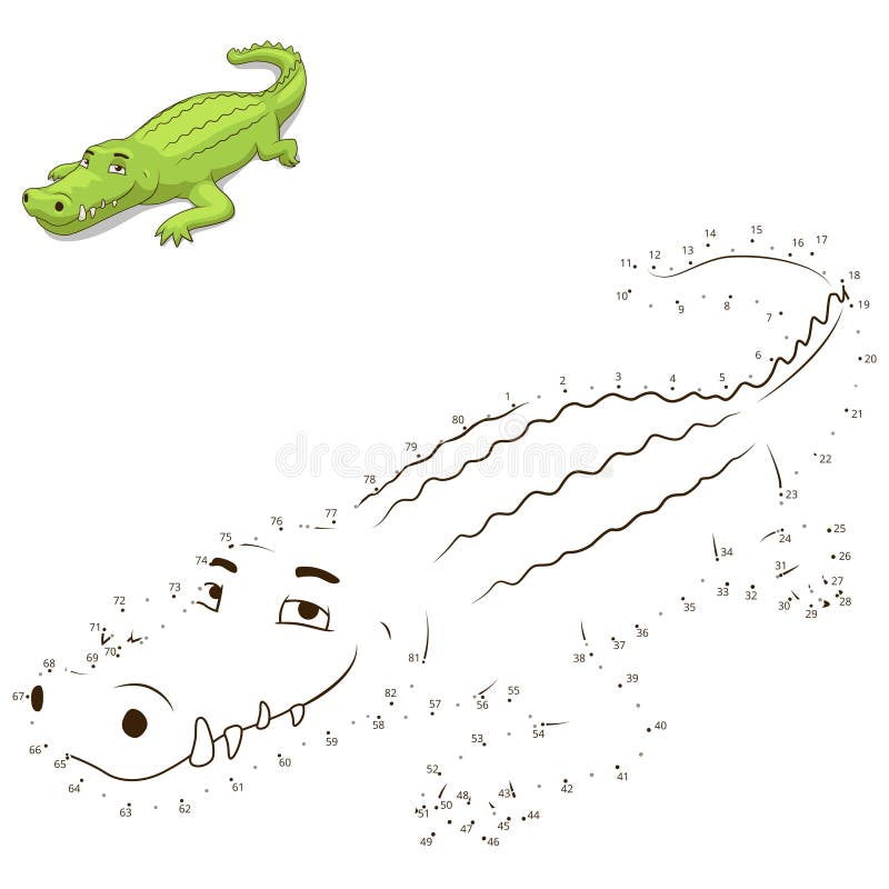 Ligar os pontos para desenhar jogo educativo de animais ilustração royalty free