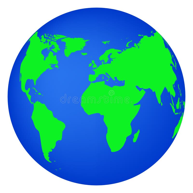 Conecte a tierra el icono plano del planeta del globo aislado en blanco ilustración del vector Conecte a tierra el icono plano del planeta del globo aislado en blanco ilustración del vector