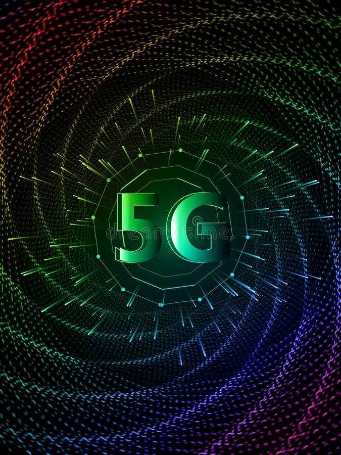 Conectividad de 5 g de datos digitales y tecnología conceptual de información futurista usando inteligencia artificial.