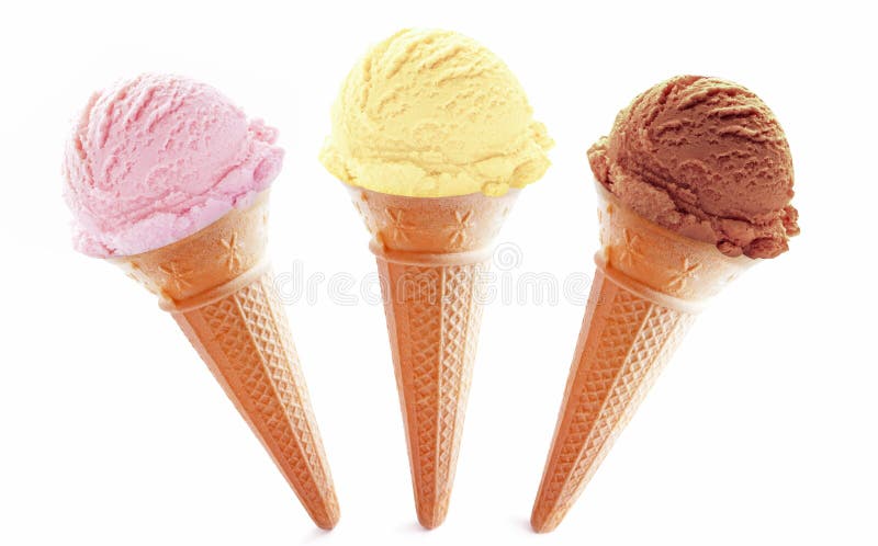 Gelados de cone imagem de stock