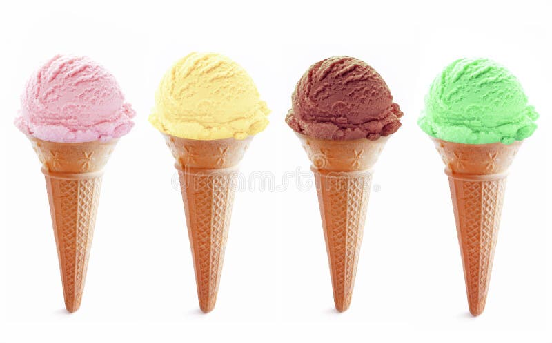 Gelados de cone imagens de stock royalty free