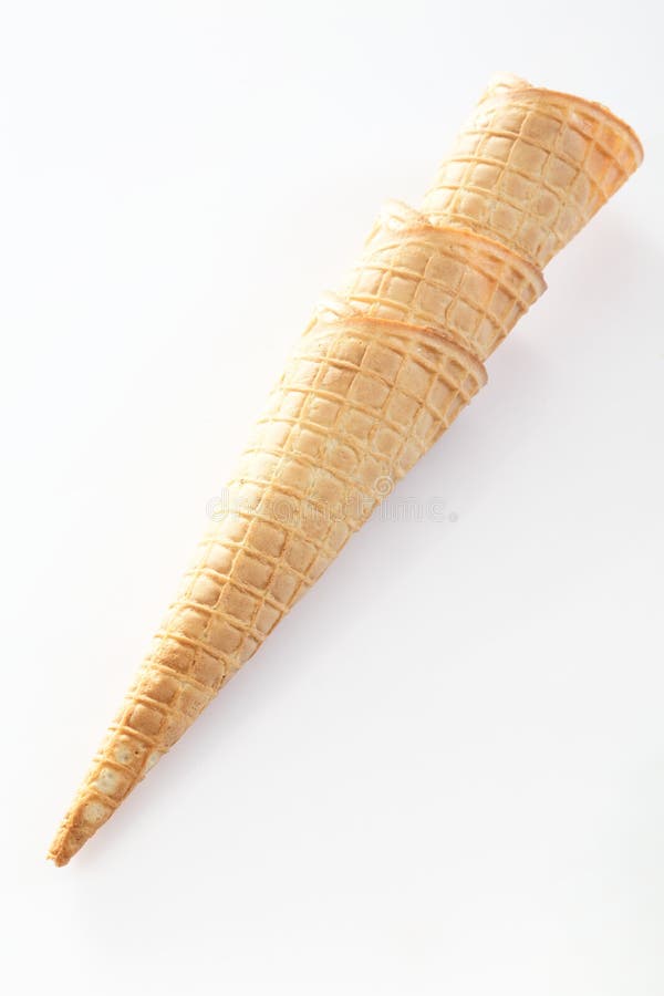Cones De Gelado No Fundo Branco Foto de Stock Imagem de branco, italiano 25734132