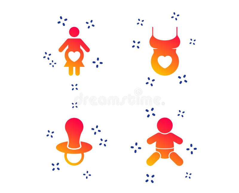 ?cones de maternidade Infante do beb?, gravidez, manequim Vetor ilustração stock ?cones de maternidade Infante do beb?, gravidez, manequim Vetor ilustração stock