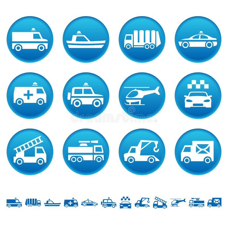?cones especiais do transporte ilustração stock ?cones especiais do transporte ilustração stock