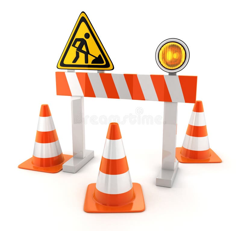 Cones orange stock illustration