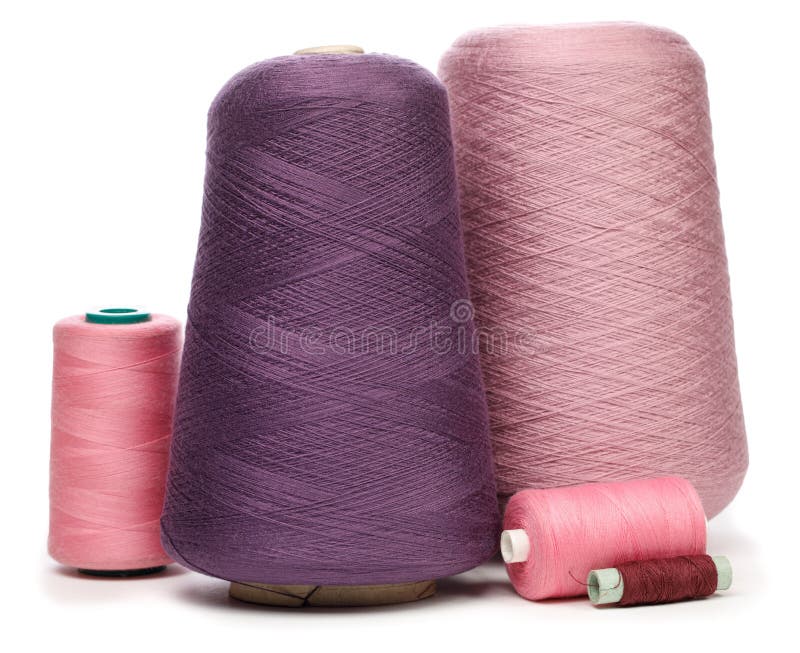Pink Thread Spool stock photo. Image of white, shadow - 12051442
