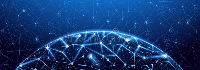 Conexiune globală rețea stock illustration