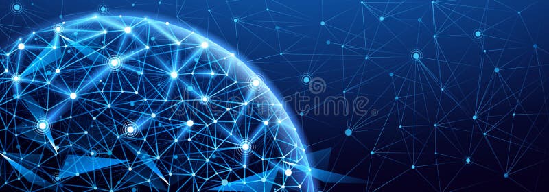 Conexiune globală rețea stock illustration