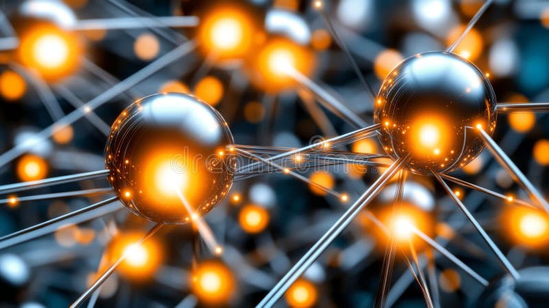 Conexiuni abstracte la rețea cu tehnologie digitală și un context futurist royalty free stock photography
