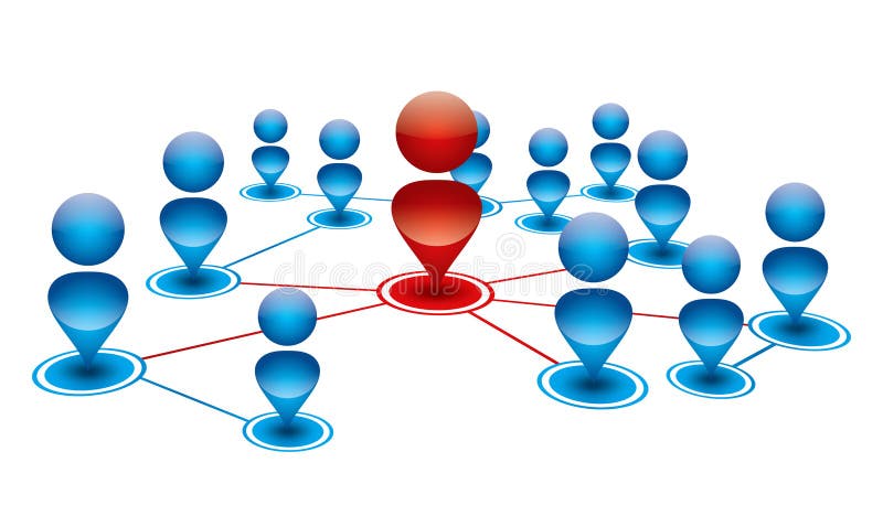 Illustration of people representing network, connection, social networks, server, communications. Illustration of people representing network, connection, social networks, server, communications.