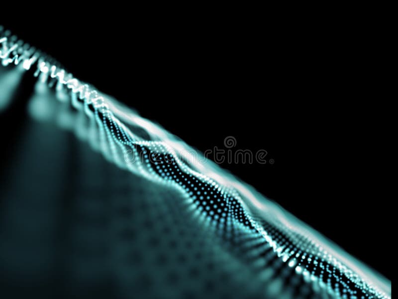 3D render of an abstract connections background, flowing dots with shallow depth of field. 3D render of an abstract connections background, flowing dots with shallow depth of field
