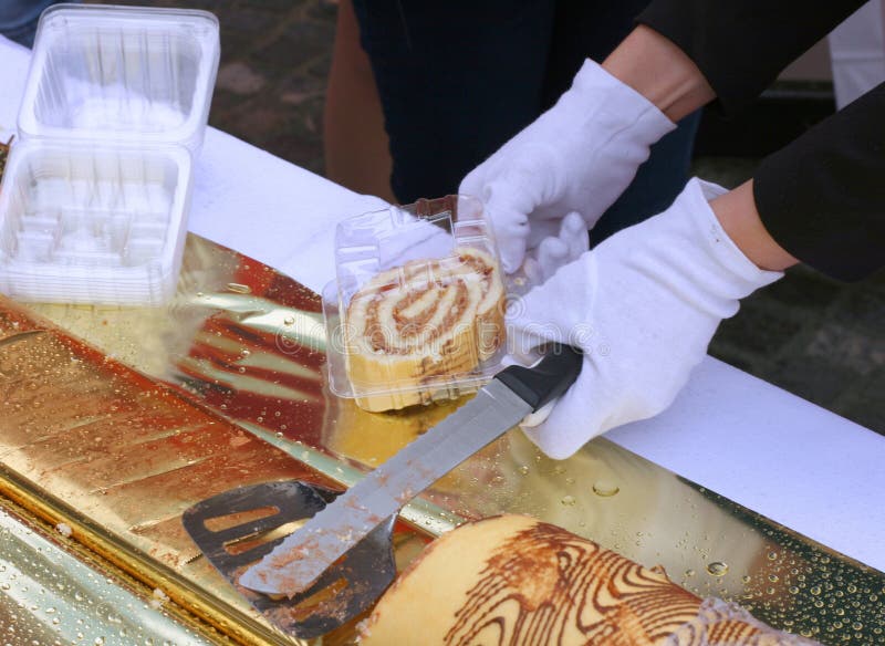 Confectioner Bakery with Sponge Cake Stock Photo Image of bakehouse
