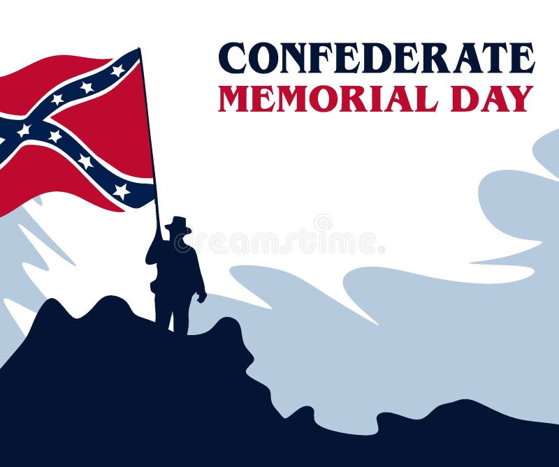 Confederate Heroes Day Remember and Honor Stock Vector Illustration