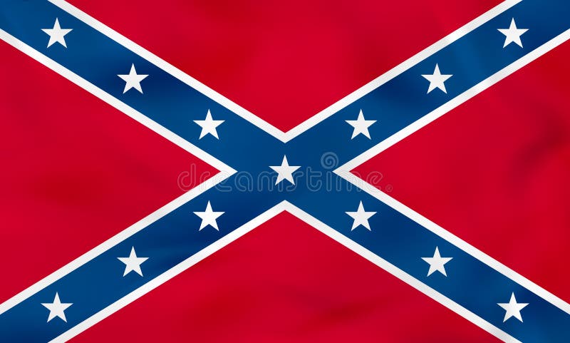 Confederate waving flag. 