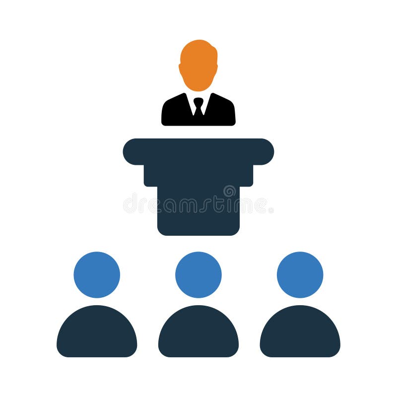 Conference, Training , Meeting, Speaker, Business Conference Icon Stock