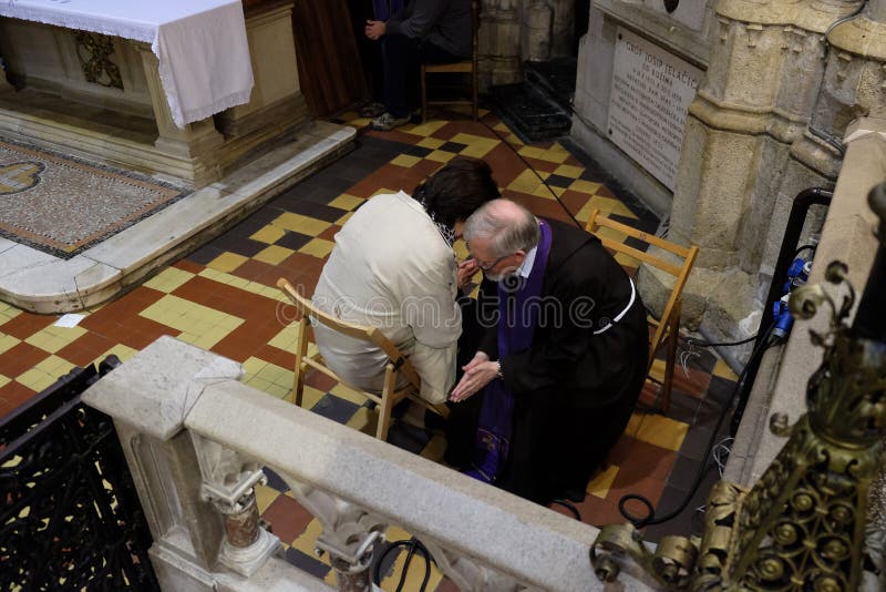 Confession in Zagreb cathedral