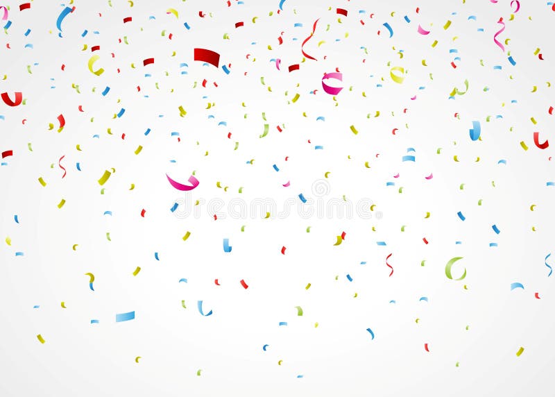 Confeti colorido en el fondo blanco libre illustration