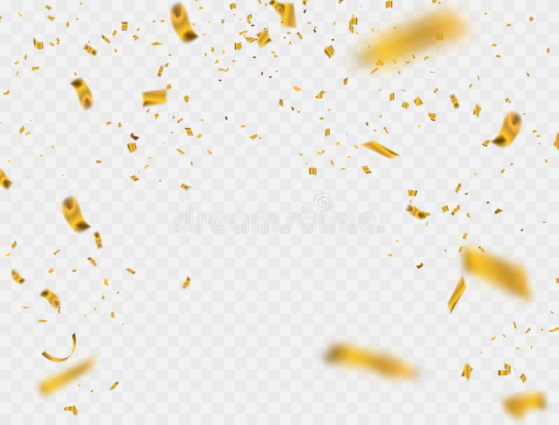Confeti del oro de la celebración del partido del fondo ilustración del vector