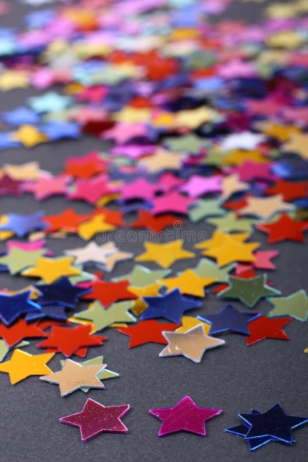 Confetti on black stock image. Image of birthday, color 8812147