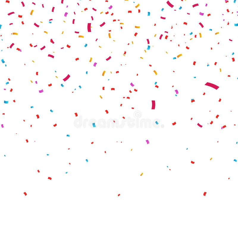 Confetti colorate și lucioase izolate pe fond transparent. ilustrare vectorială stock illustration