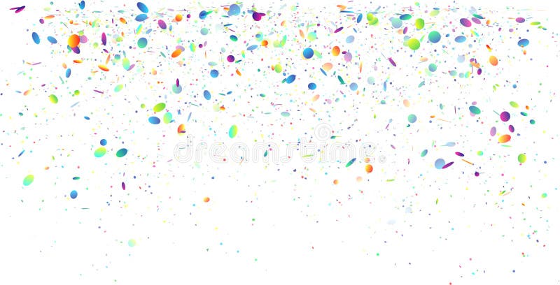 Confetti colorido en caída sobre fondo blanco stock de ilustración