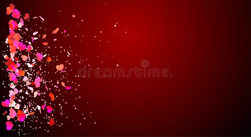 Confetti colorido en caída sobre fondo rojo ilustración del vector