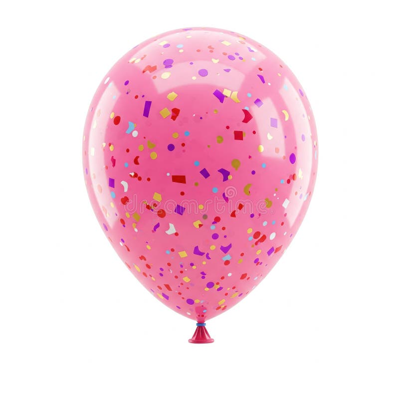Confetti-filled party balloon royalty free illustration