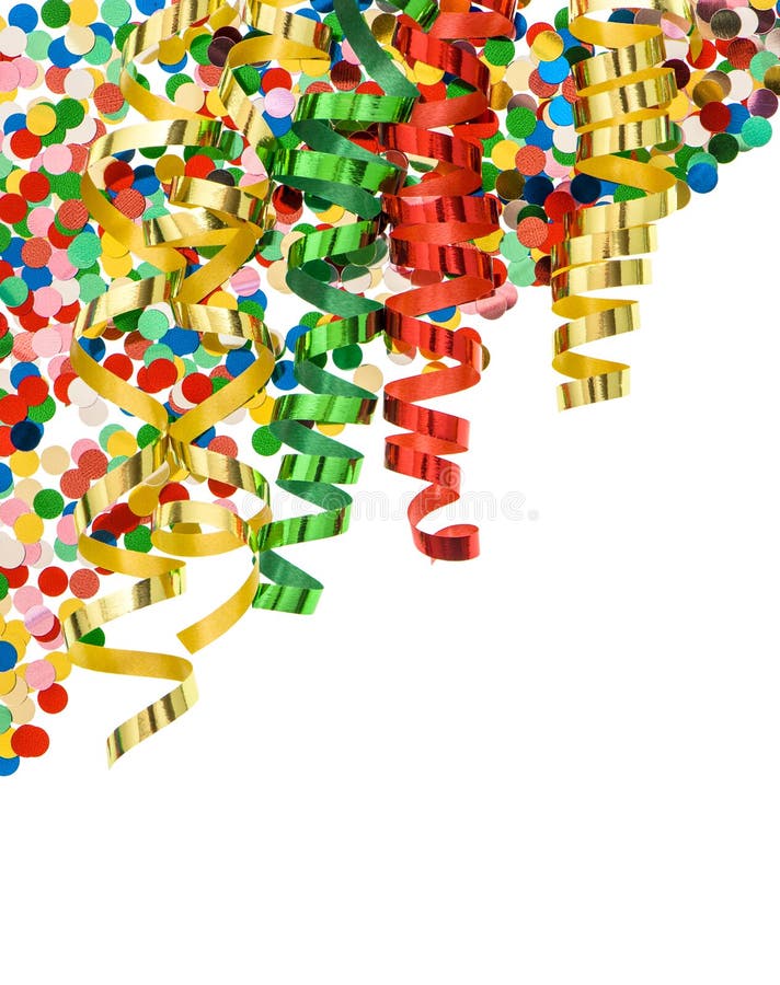 Confetti with Shiny Streamer. Party Decoration Stock Image Image of