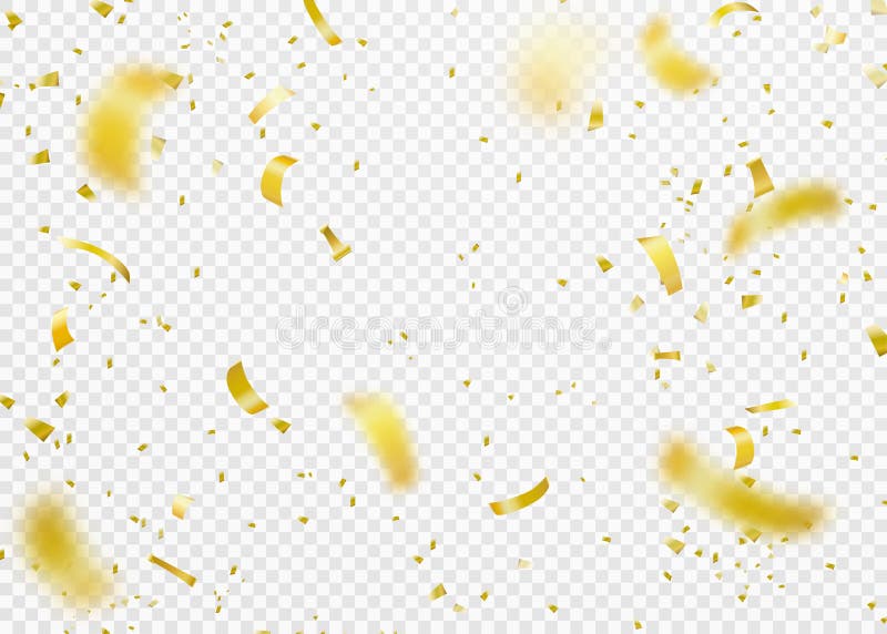 Confetti tło Błyszczącego złota spada kawałki folia papier dla przyjęcia, urodziny