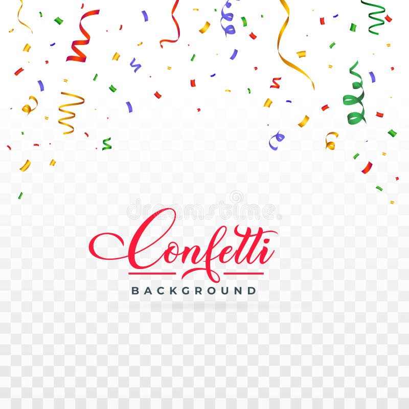 Premium Vector  Falling paper confetti. festive or celebration background  template. colorful confetti on transparent background.