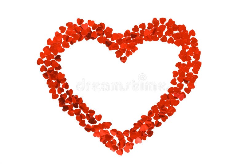 Confetti сердцами в форме сердца белизна изолированная предпосылкой стоковые фото Confetti сердцами в форме сердца белизна изолированная предпосылкой стоковые фото