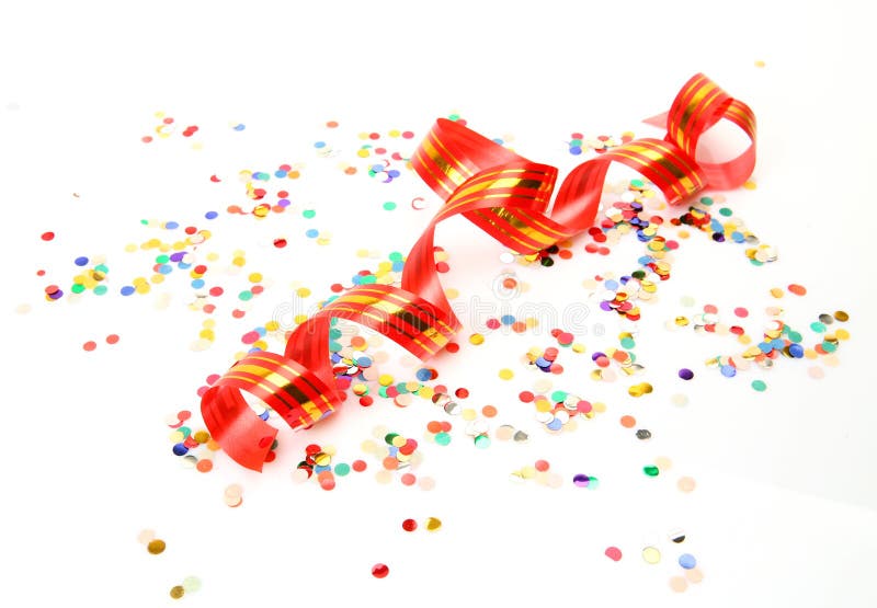 Confettis et flamme photo libre de droits