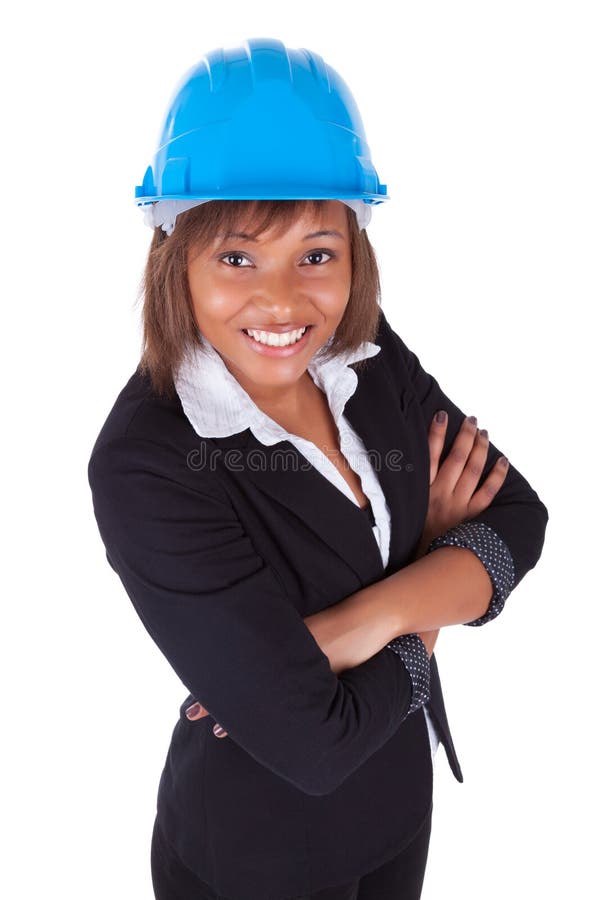 African American woman architect royalty free stock photo