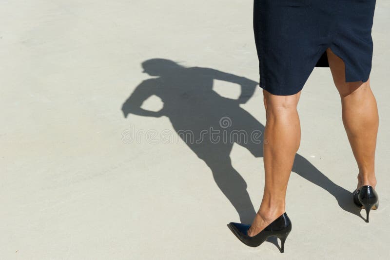 Confident Business Woman in High Heels
