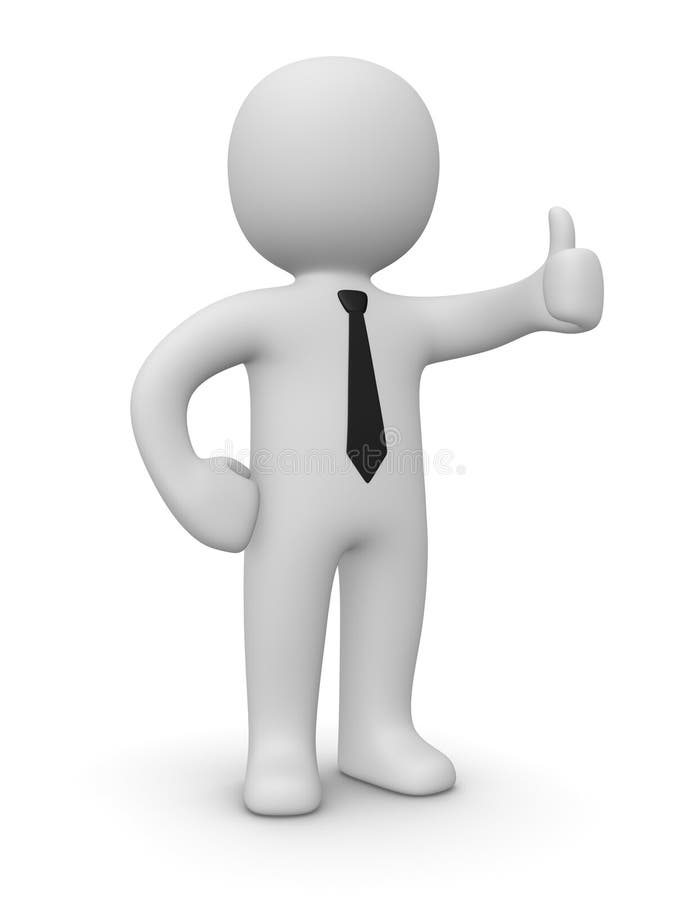 Confident Businessman Showing Thumbs Up Sign Stock Illustration ...