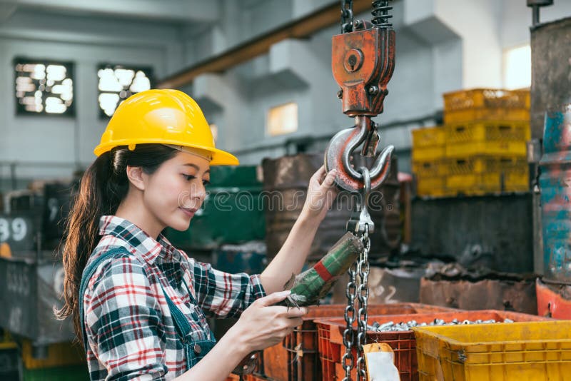 Confident elegant milling machine factory worker royalty free stock photos Confident elegant milling machine factory worker royalty free stock photos