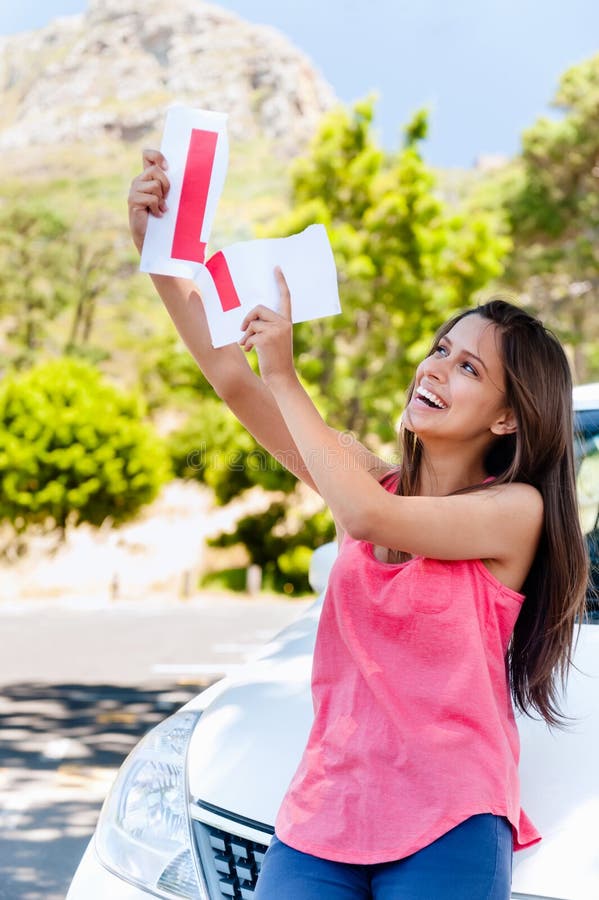 Learner driver happy stock image. Image of automobile 30022915