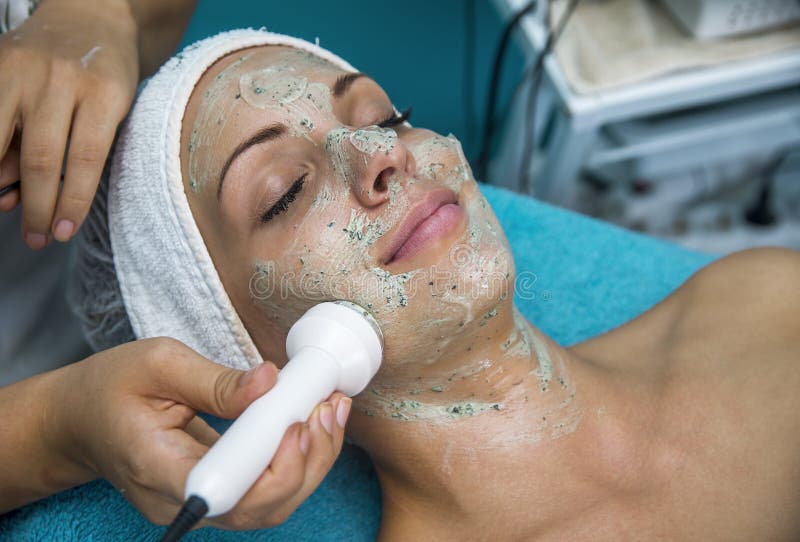 Beautiful woman at the beautician. royalty free stock photography Beautiful woman at the beautician. royalty free stock photography