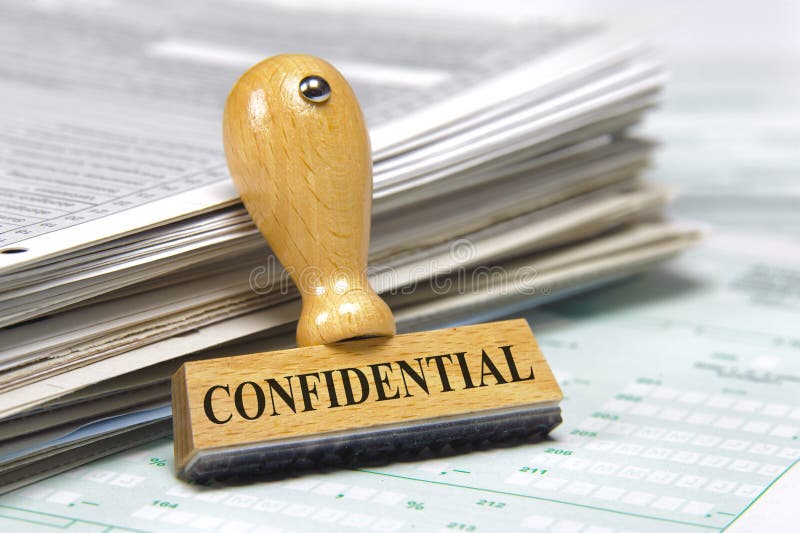 Confidential stock image