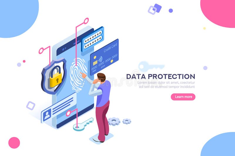 Confidential Data Protection Credit Card Check Concept