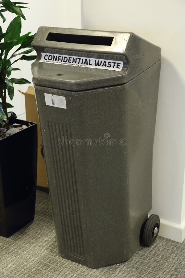 Confidential Waste Container Stock Image Image of shredding, recycle