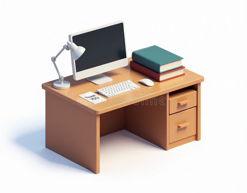 Configuración de escritorio minimalista con computadora y libros. Configuración de escritorio minimalista con Ai generativo de computadoras y libros