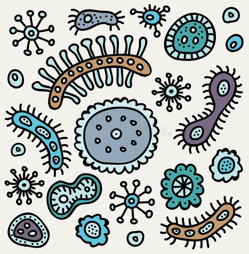 Configuration de bactérie illustration de vecteur Configuration de bactérie illustration de vecteur