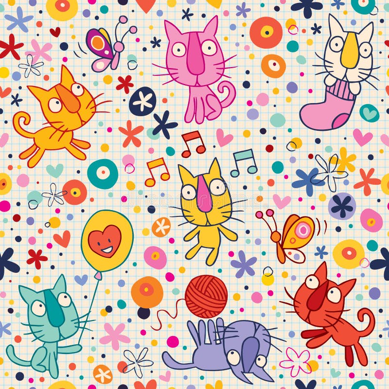 Configuration de chatons illustration stock