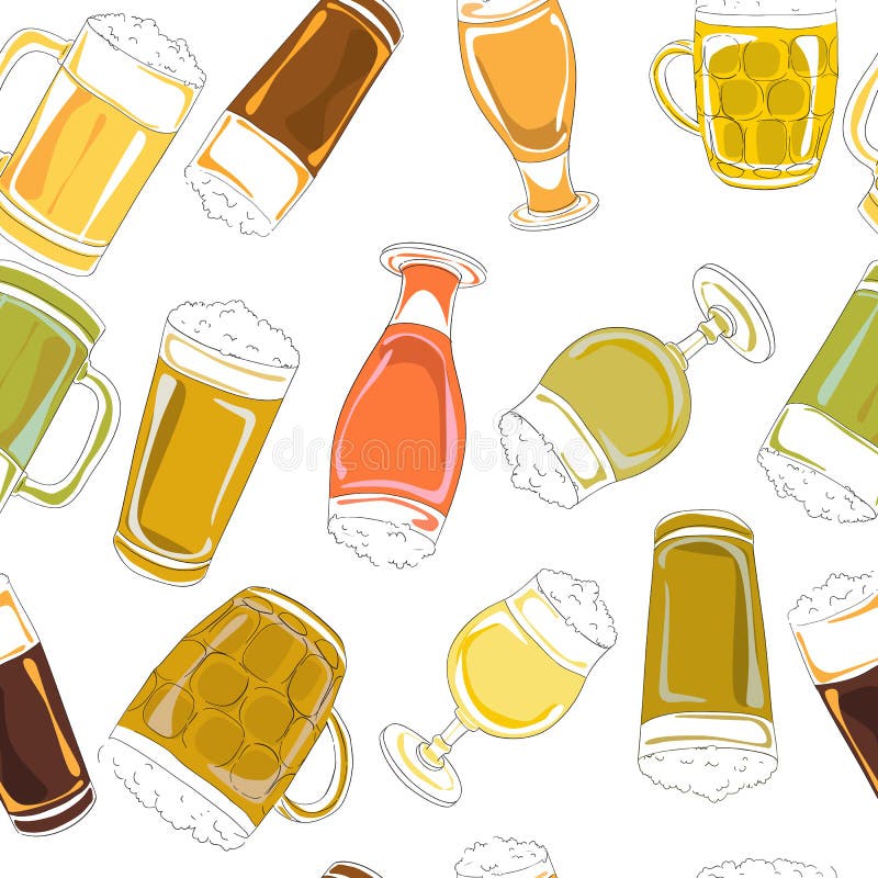 Configuration de pintes de bière illustration de vecteur Configuration de pintes de bière illustration de vecteur