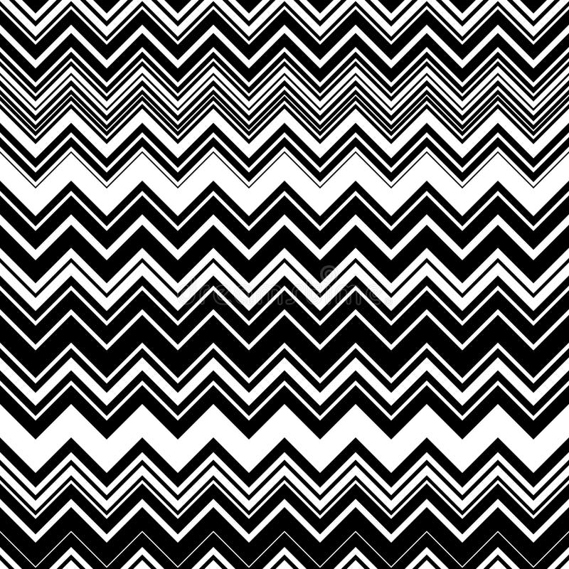 Configuration de zigzag sans joint Conception chaotique de rayure illustration de vecteur