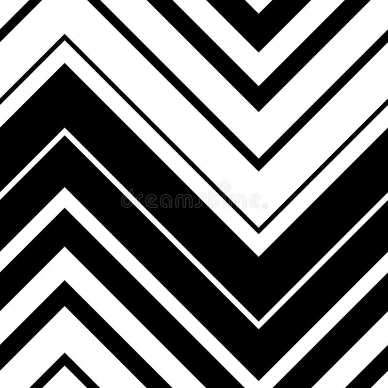 Configuration de zigzag sans joint Fond noir et blanc abstrait illustration de vecteur