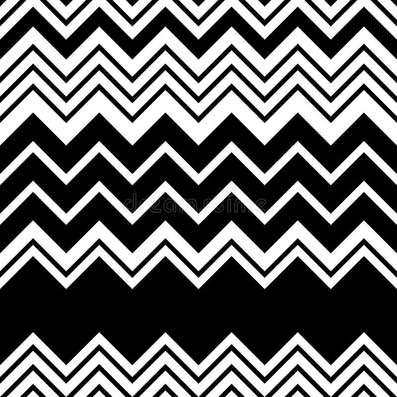 Motif Zigzag Sans Couture. Rayure et Ligne Abstraite en Noir et Blanc illustration stock