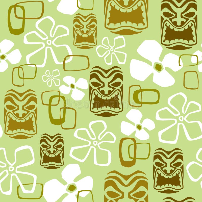 Configuration exotique sans joint de paradis de Tiki illustration libre de droits Configuration exotique sans joint de paradis de Tiki illustration libre de droits