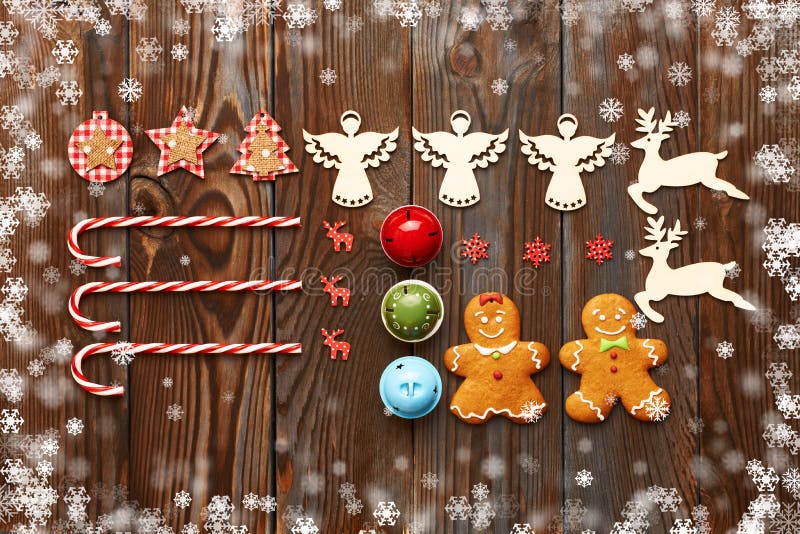 Configuration faite maison d'appartement de décoration de Noël image stock Configuration faite maison d'appartement de décoration de Noël image stock
